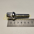 Болт колесный М12*1,5 (63 39, ключ 17, сфера, хром.) (уп. 5 шт) (болт колеса)