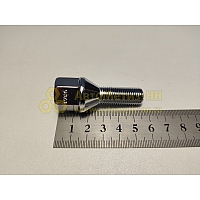 Болт колесный М12*1,25 (56 29, ключ 19, конус, хром.) (уп. 5 шт) (болт колеса)