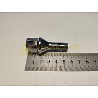 Болт колесный М12*1,5 (55 28, ключ 17, конус, хром.) (уп. 5 шт) (болт колеса)