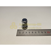 Гайка колесная М12*1,5 (35, ключ 17, конус, закрытая, хром.)(уп. 5 шт) (гайка колеса)