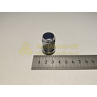 Гайка колесная М12*1,25 (32, ключ 19, конус, закрытая, хром.)(уп. 5 шт) (гайка колеса)