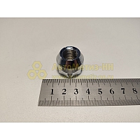 Гайка колесная М14*1,5 (21, ключ 21, конус, открытая, хром. )(уп. 5 шт) (гайка колеса)
