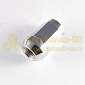 Гайка колесная М12*1,25 (35, ключ 19, конус, закрытая, хром.)(уп. 5 шт) (гайка колеса)