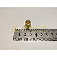 Гайка М8*1,25 приемной трубы латунь 2101 (Крепёж Машин)(уп. 10 шт)