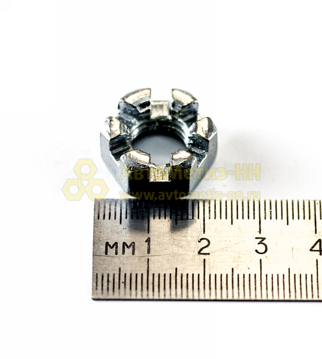 Гайка М12*1,75 (10, ключ 19) корончатая (уп. 20 шт) для \"ГАЗ\", \"УАЗ ...