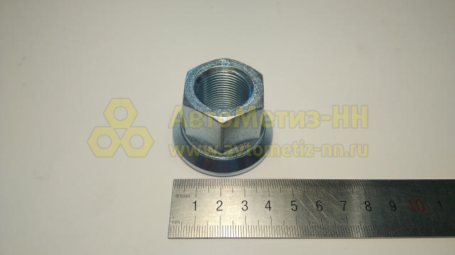 Гайка колесная М22*1,5 (32, ключ 32, прессшайба, открытая, цинк) HG ...
